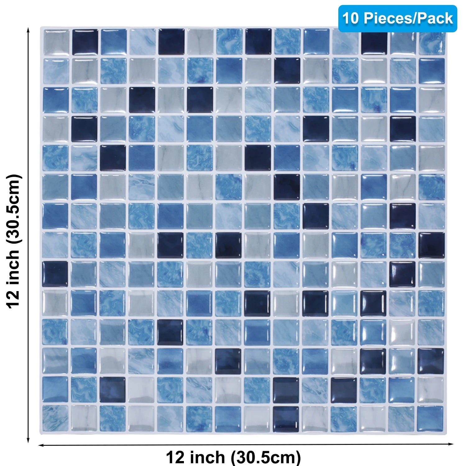 5/10pcs 3D Waterproof Kitchen Wall Sticker 12*12 inch Strong Adhesive Peel And Stick Tiles Home Wallpaper