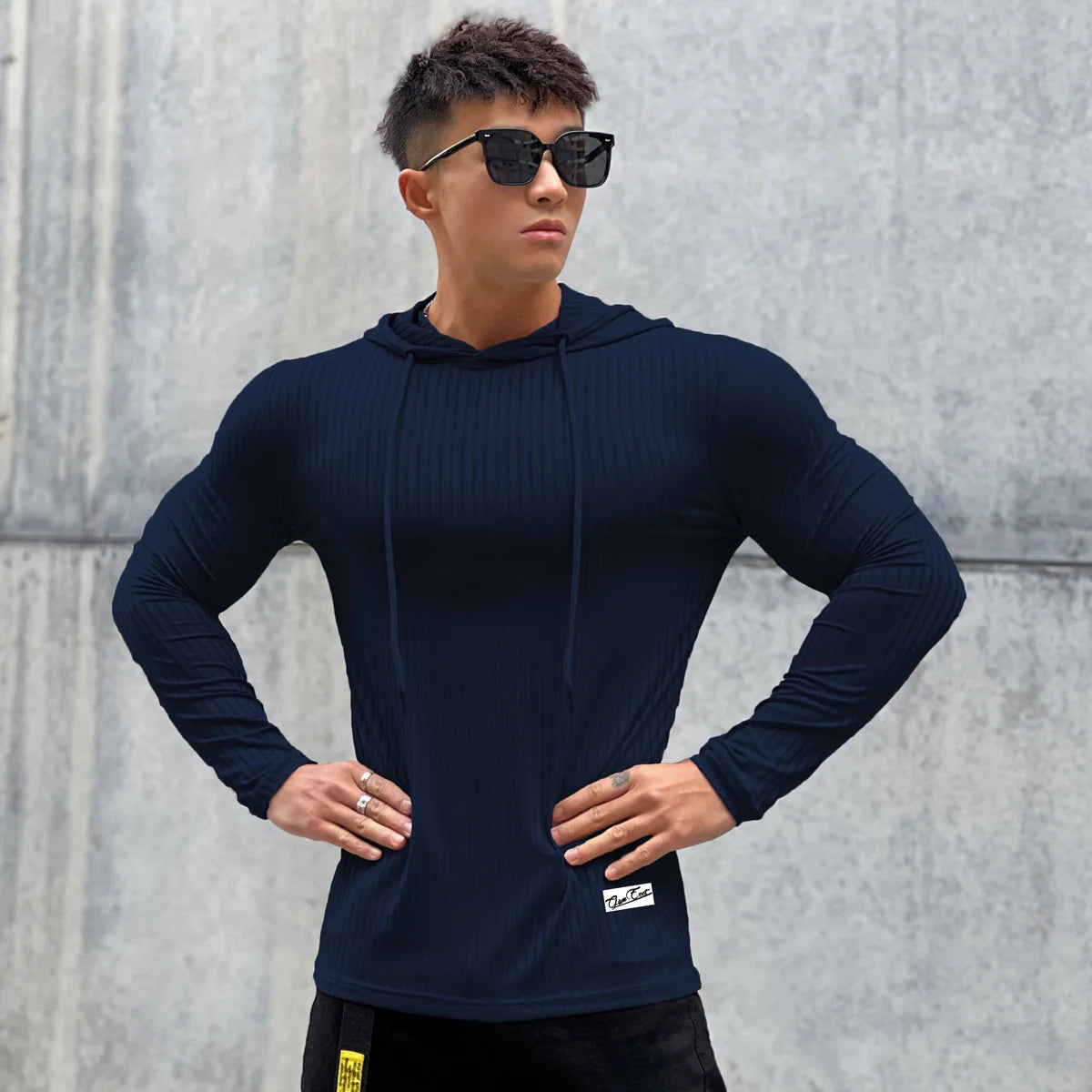 Men's Breathable Long Sleeve Gym Fitness Sports Shirt