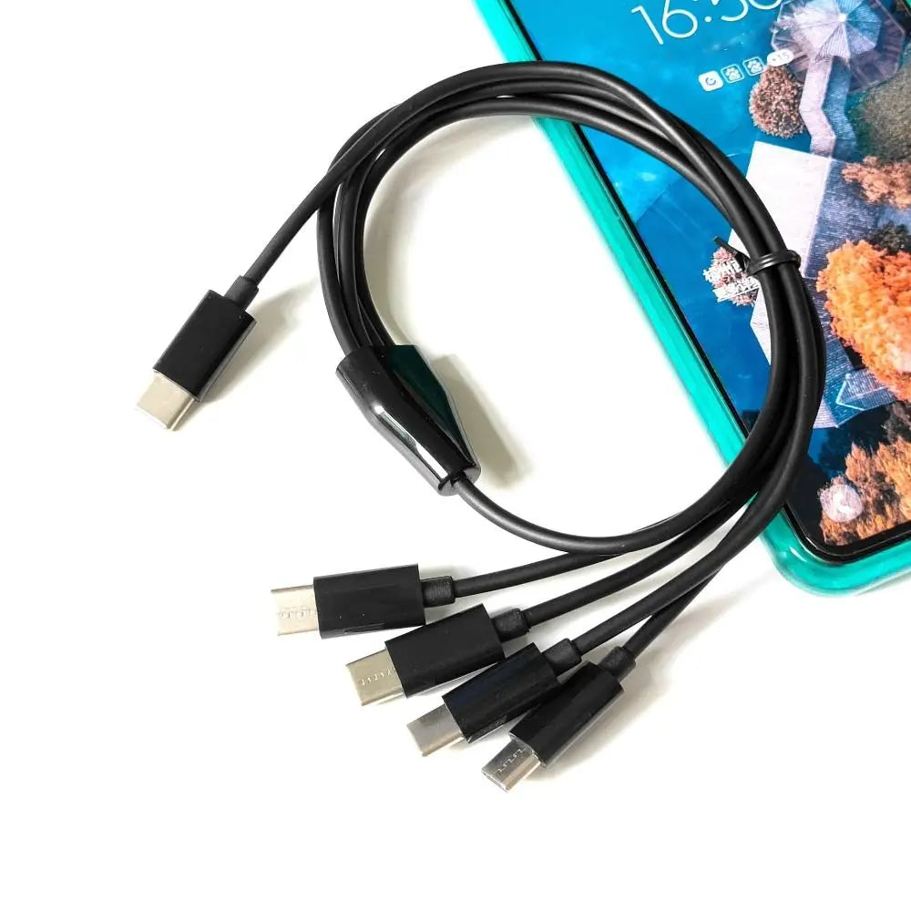 Cáp Sạc 1 Ra 4 Đầu Type C Đa Năng Nhanh Tiện Dụng - Daisan Mart