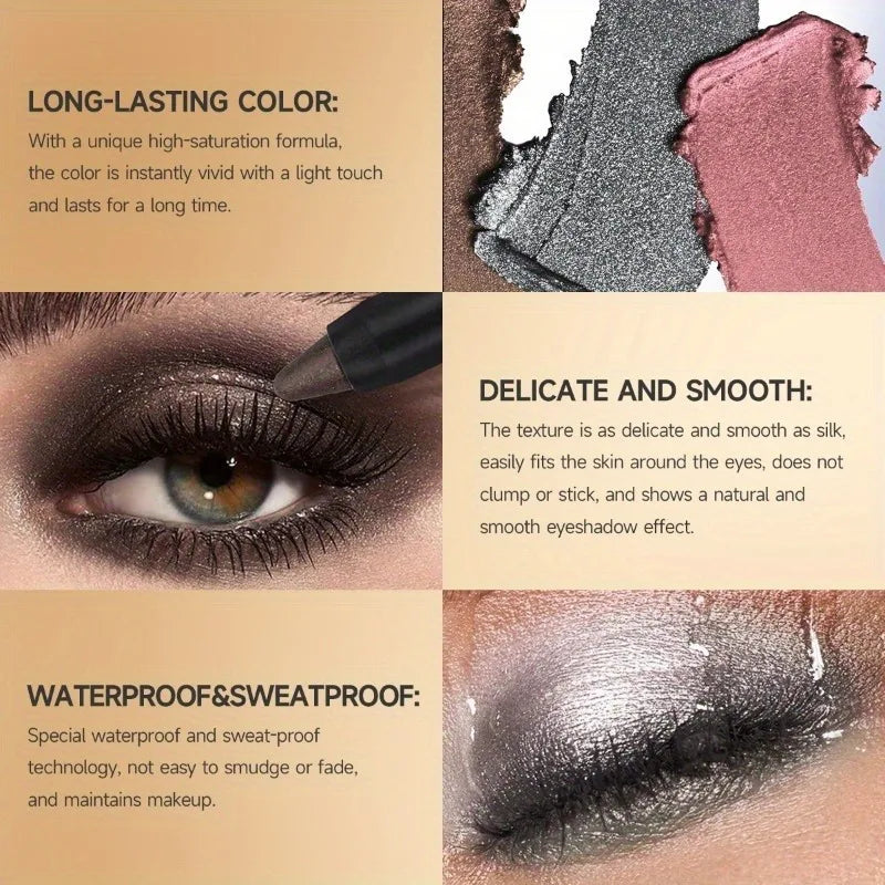 Waterproof Long Lasting Matte Glitter Eyeshadow Pen