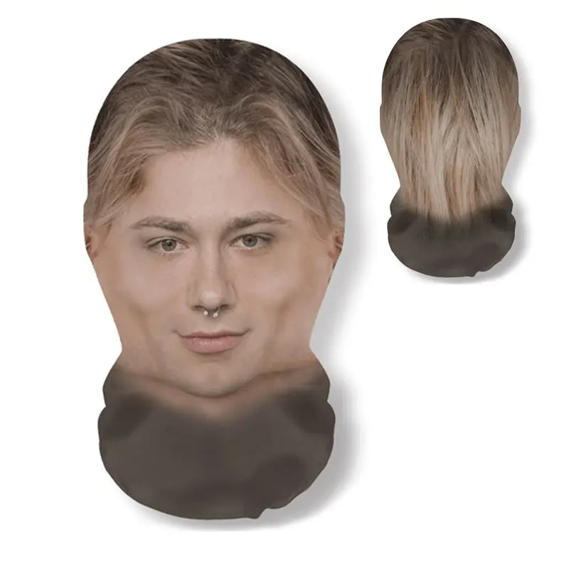 3D Printed Real Person Mask Funny 360 Degree Full Face Masks Cosplay Internet Celebrity Props Elastic Mesh Headcovers