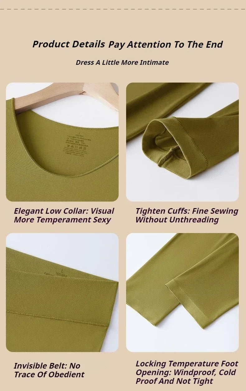 2025 Warm Moisturizing Ultra-Thin Women's Underwear Set