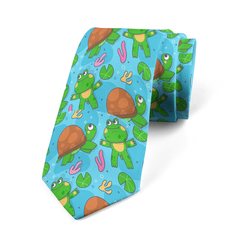 趣味卡通烏龜領帶，時尚配件