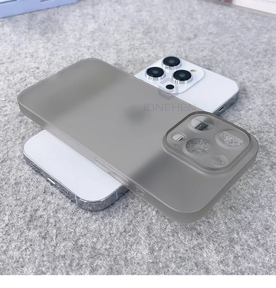 Ultra Thin 0.3mm Matte Transparent iPhone 17-16 Case