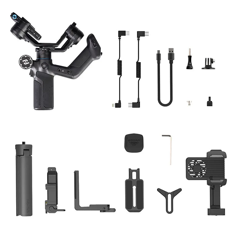 FeiyuTech SCORP Mini 3 Pro – 3-in-1 Gimbal with Detachable Handle &amp; AI 4.0 Tracking for Mirrorless, Action Cameras &amp; Phones