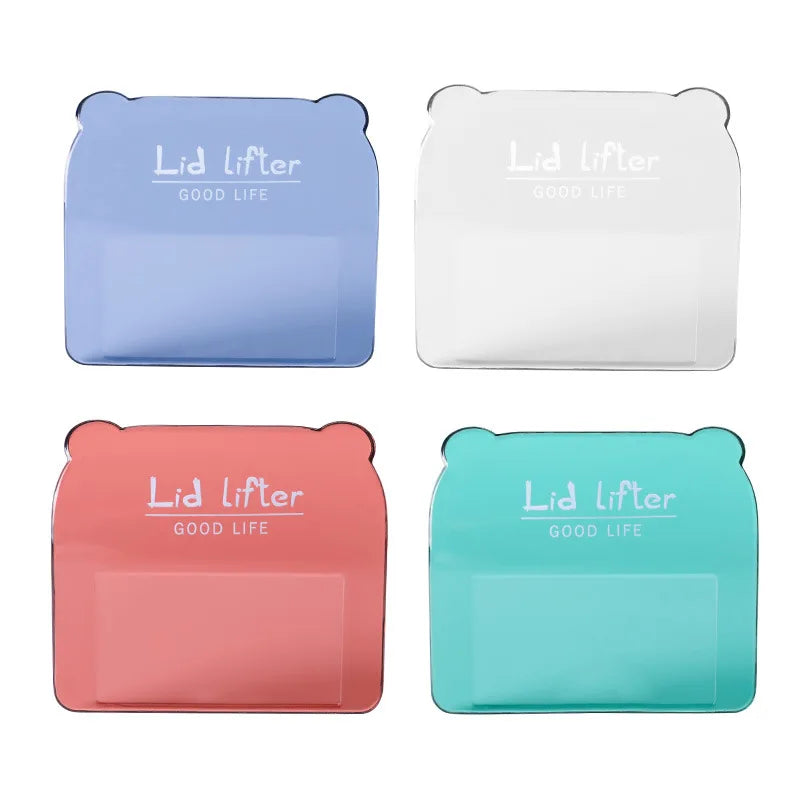 Adhesive Toilet Lid Device Portable Sanitary Closestool Toilet Seat Handle Flapper Holder Household DIY Bathroom Accessories