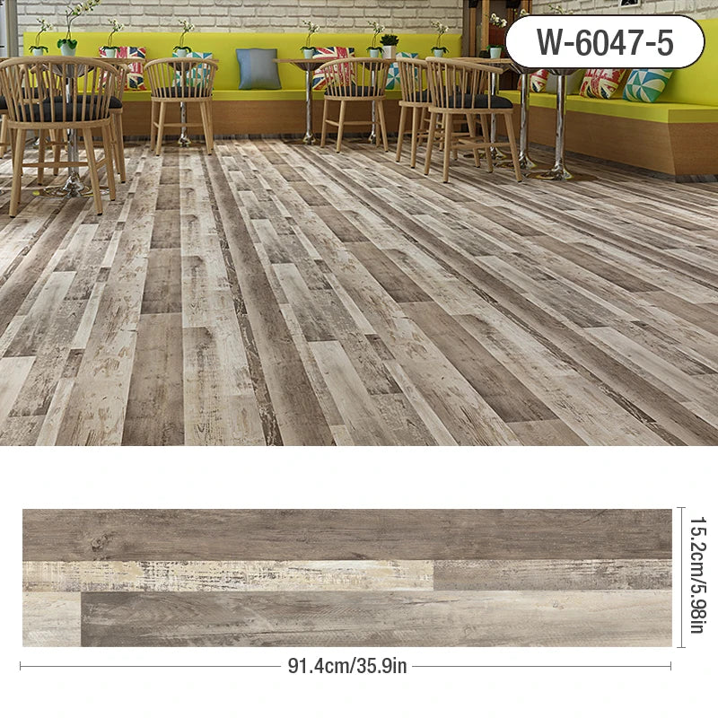 91x15cm 3D Self-adhesive floor sticker Thicken Wood Grain Floor Wallpaper 3d Wall Sticker Waterproof room wear-resistant sticker