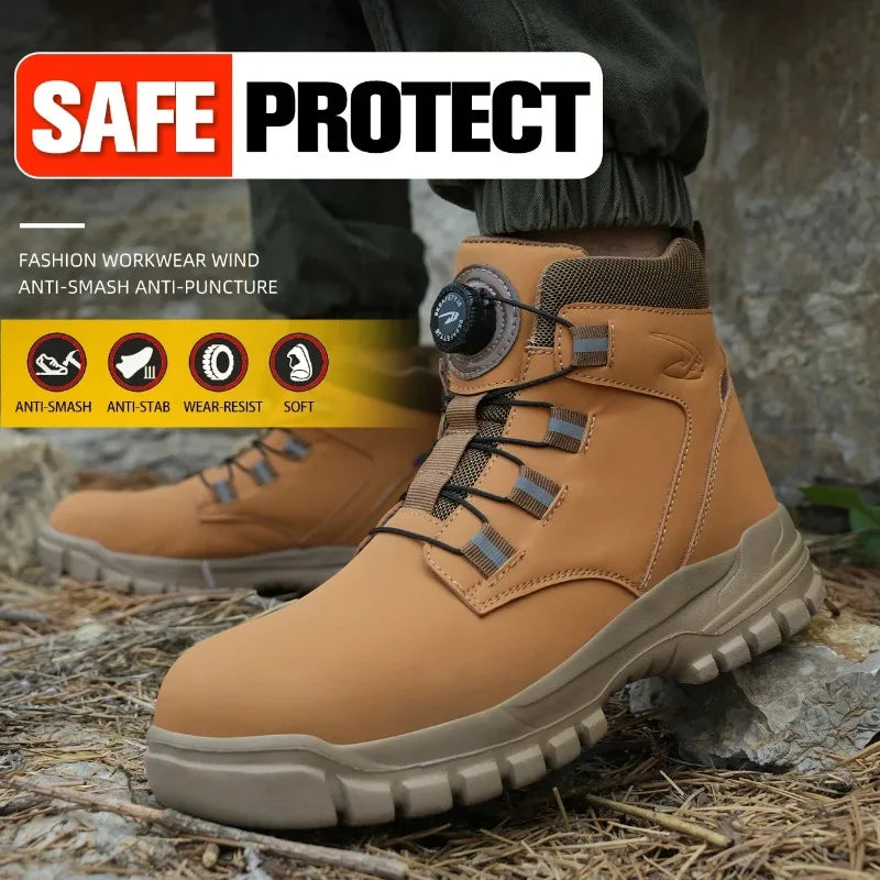 Industrial Safety Waterproof Leather Safety Shoes 2024