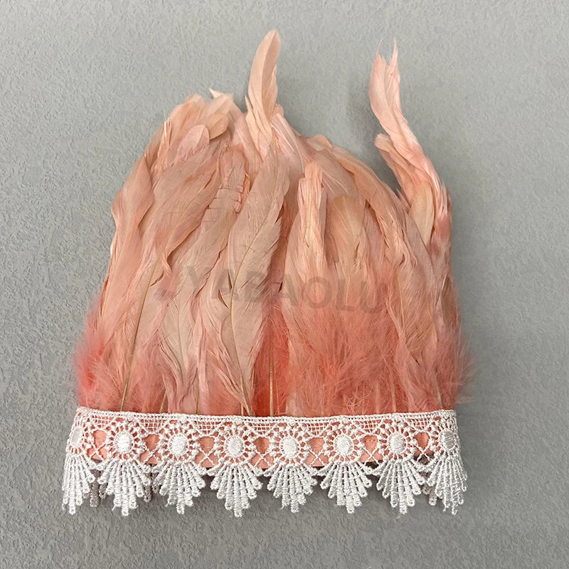 Natural Feather Sleeve Cuffs Gloves Party Cosplay Lace Wrist Cuffs Fur Sleeve Furry Accessories Carnival Stage Show Costume - Daisan Mart