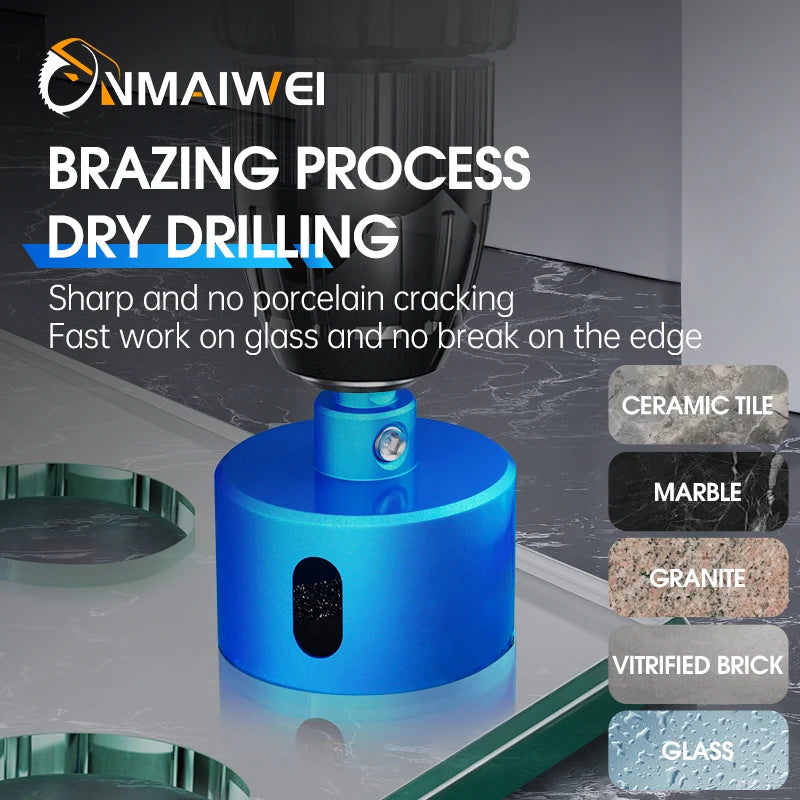 1pcs 18-110MM Diamond Coated Drill Bits Set Ceramic Glass Hole Saw with position drill for Glass Marble Granite Stone Porcelain