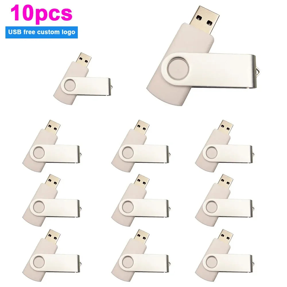 Set of 50 USB 2.0 Flash Drives with multiple capacities 1GB-64GB
