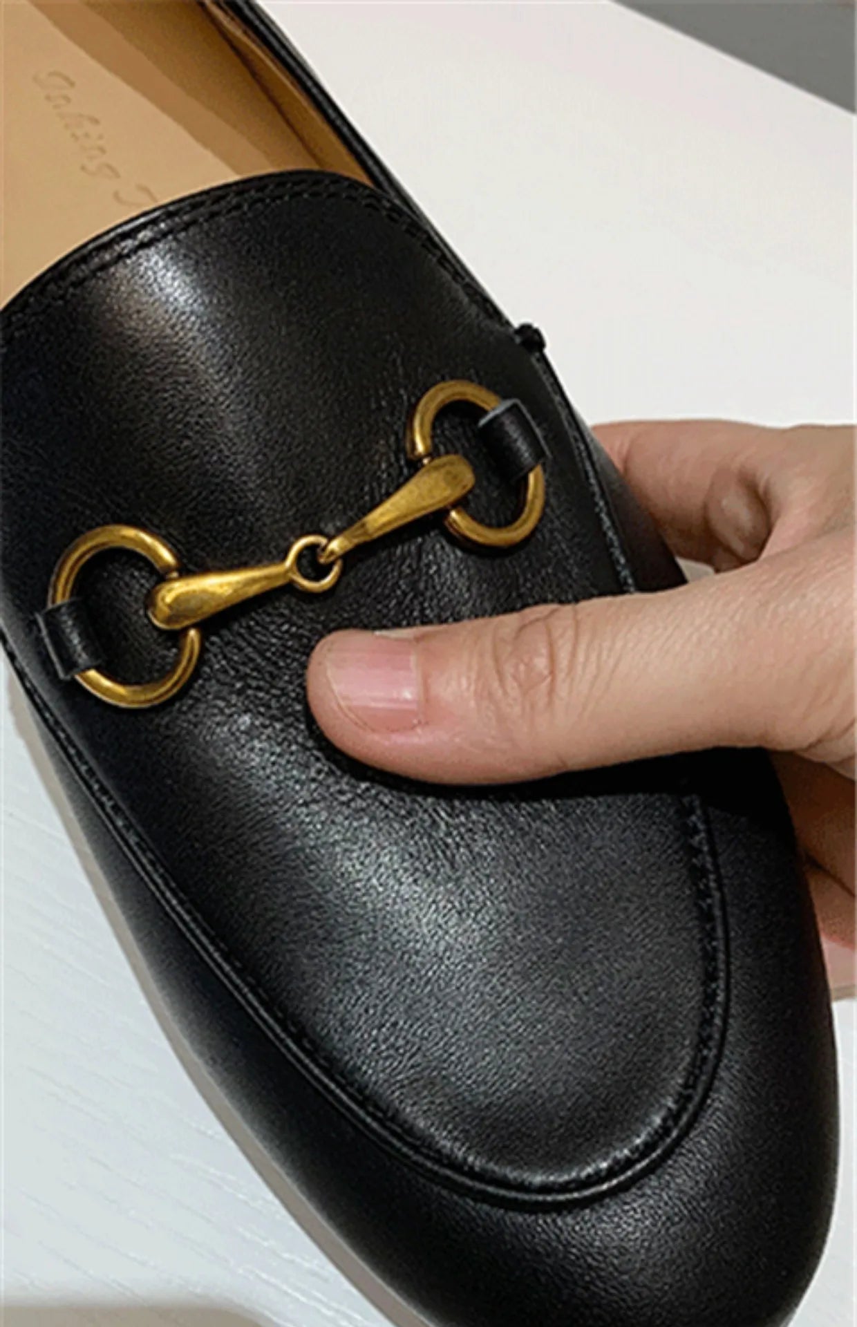 Women's Loafers Soft Sole Metal Buckle Round Toe Spring