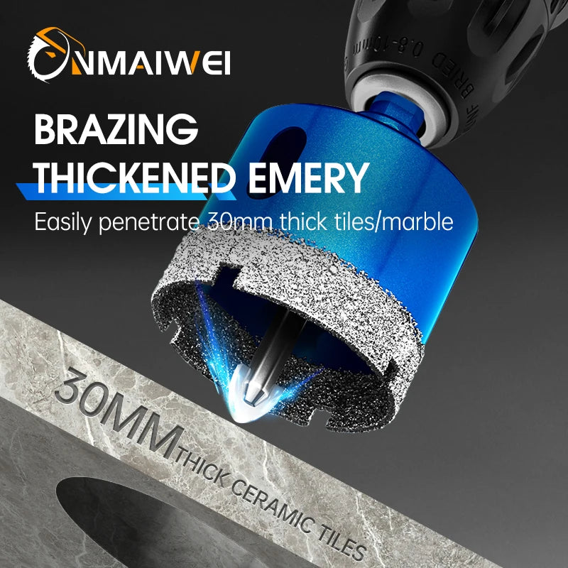 1pcs 18-110MM Diamond Coated Drill Bits Set Ceramic Glass Hole Saw with position drill for Glass Marble Granite Stone Porcelain