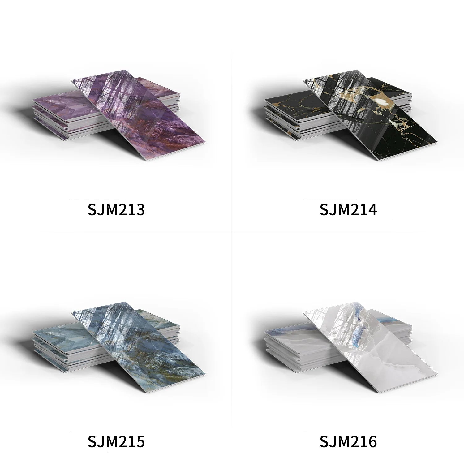 Set of 16 Waterproof Stone Pattern Foam Wall Stickers for Kitchen