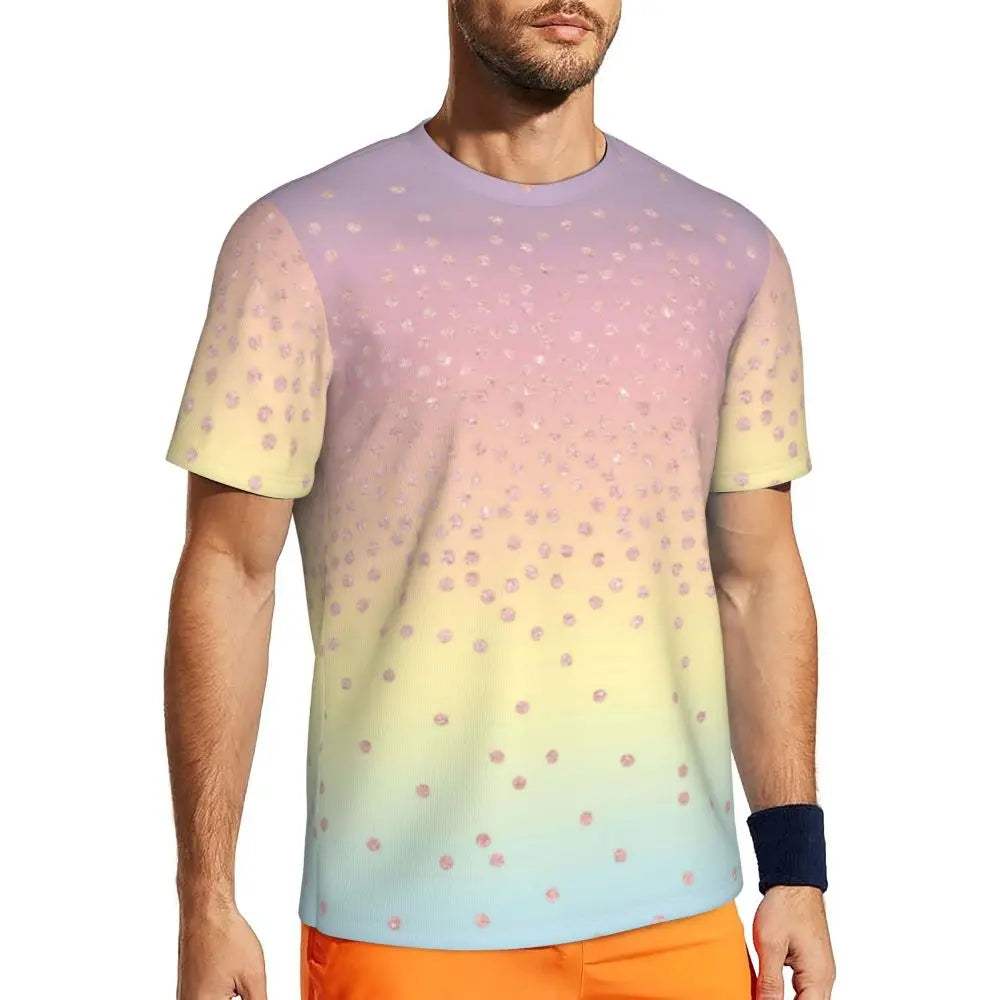 Áo Thun Nam Ombre Tím Hồng Thời Trang Hè Đầy Phong Cách