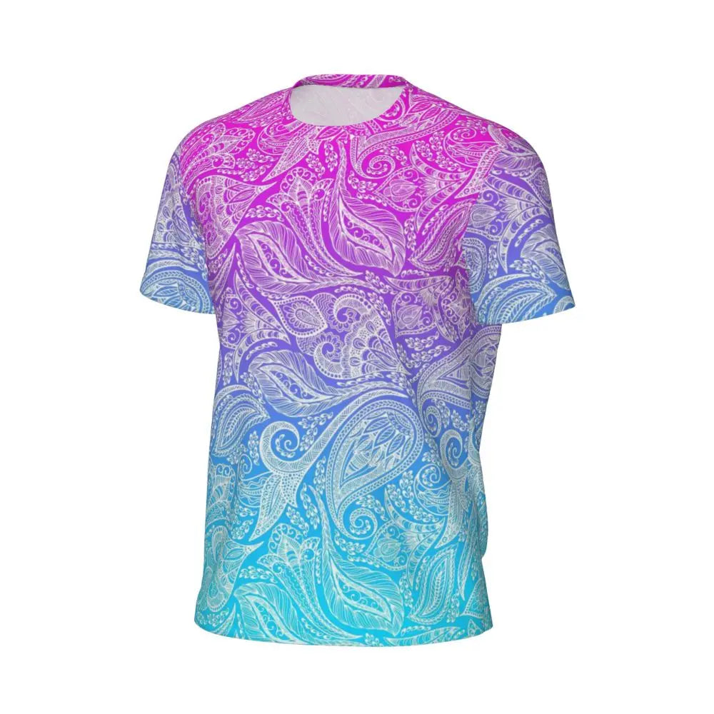 Áo Thun Nam Ombre Tím Hồng Thời Trang Hè Đầy Phong Cách