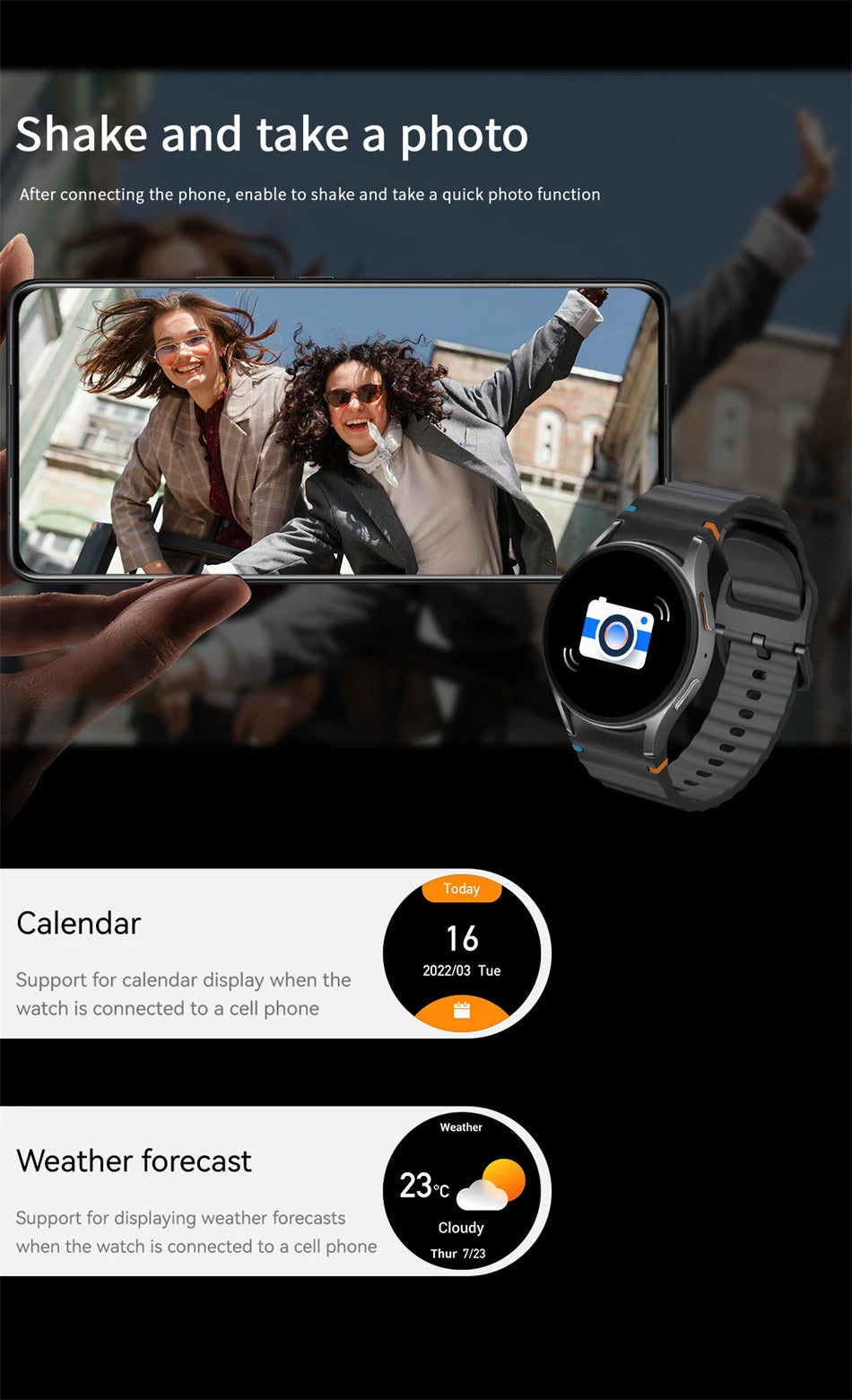 Smartwatch 2025 Chống Nước, Cảm Ứng Siêu Việt