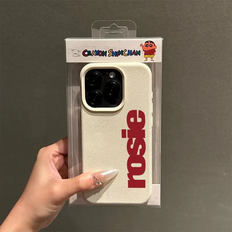 Ốp Lưng iPhone Phong Cách Hàn, Chữ Đơn Giản, Chống Vân