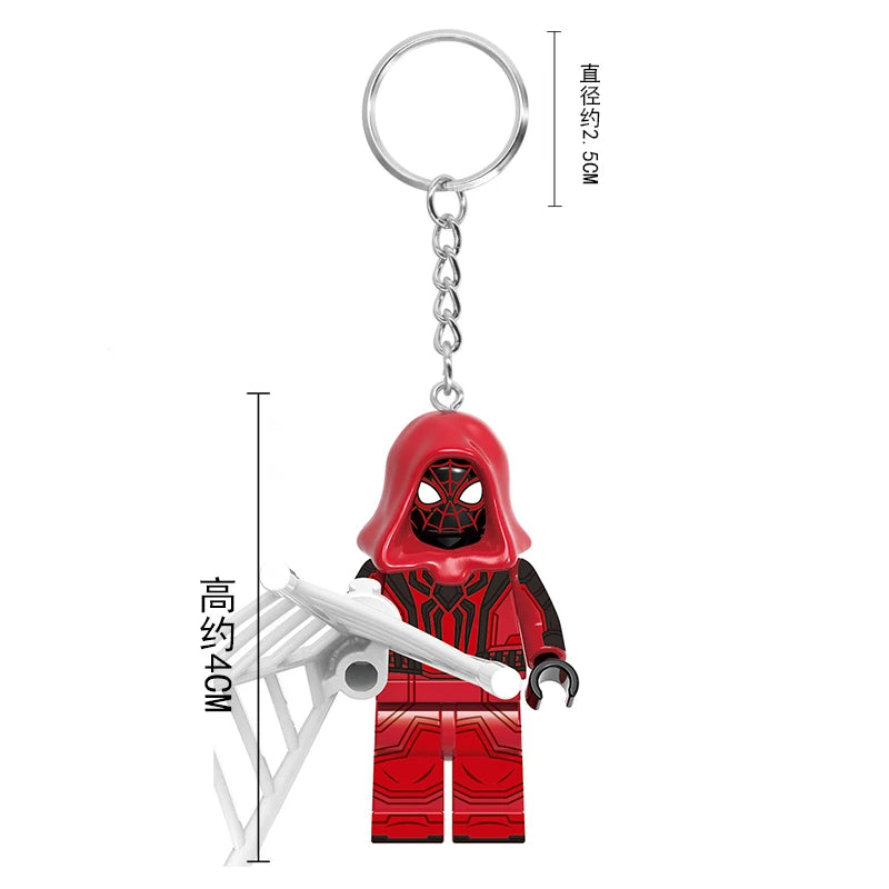 Lego Spider-Man Miles &amp; Gwen Cute Bag Keychain