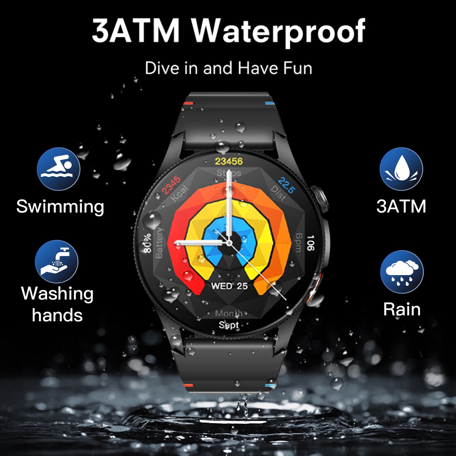 1.43" AMOLED Smartwatch Multifunction GPS 150+