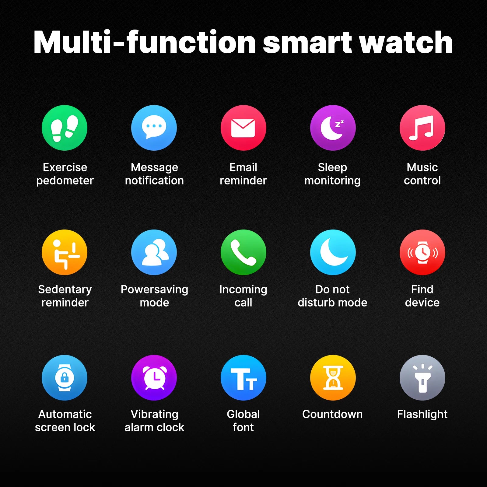 Đồng Hồ Thông Minh MOES Alexa, Chống Nước, Đo Sức Khỏe