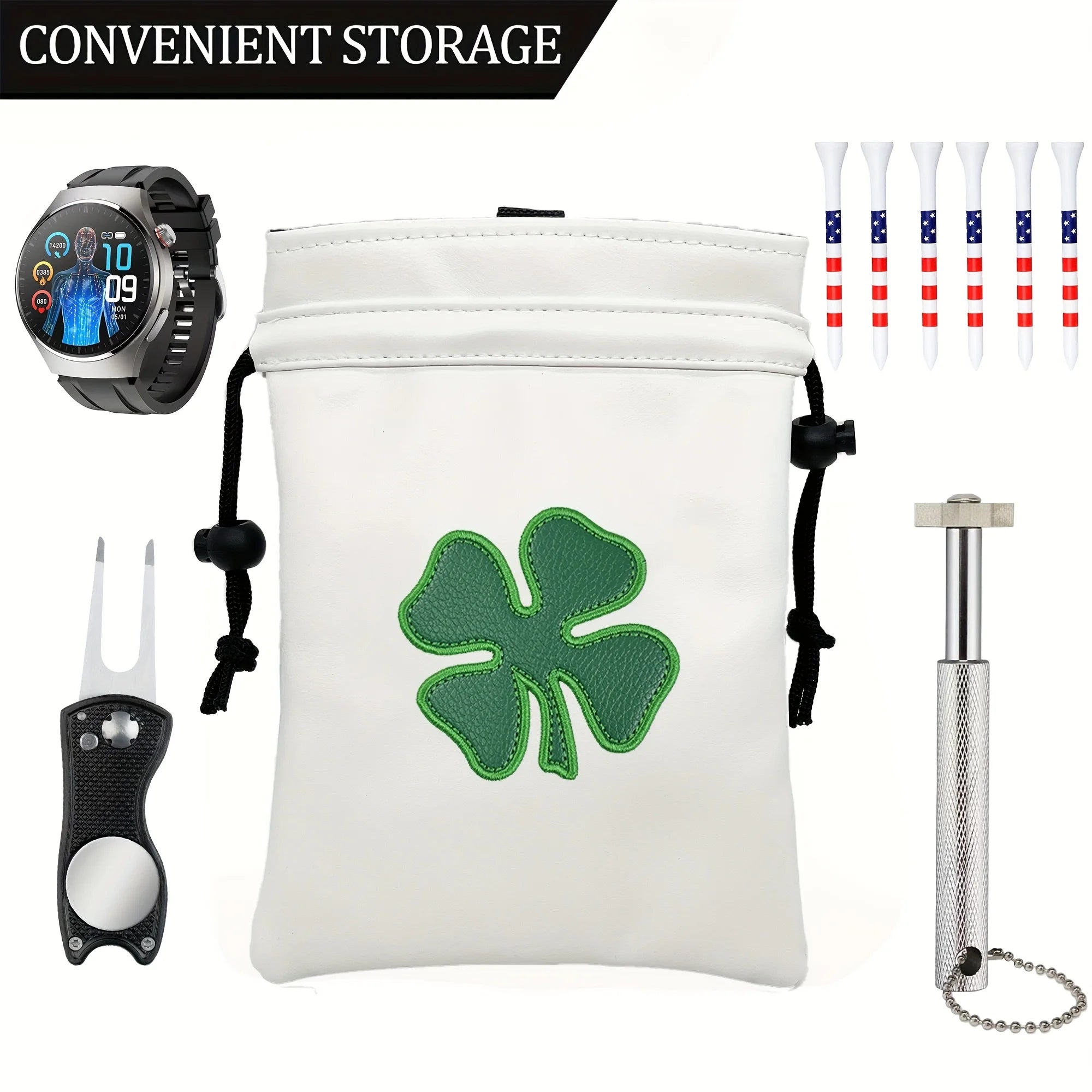 Golf Ball Set &amp; Convenient Drawstring Bag - Classy Gift