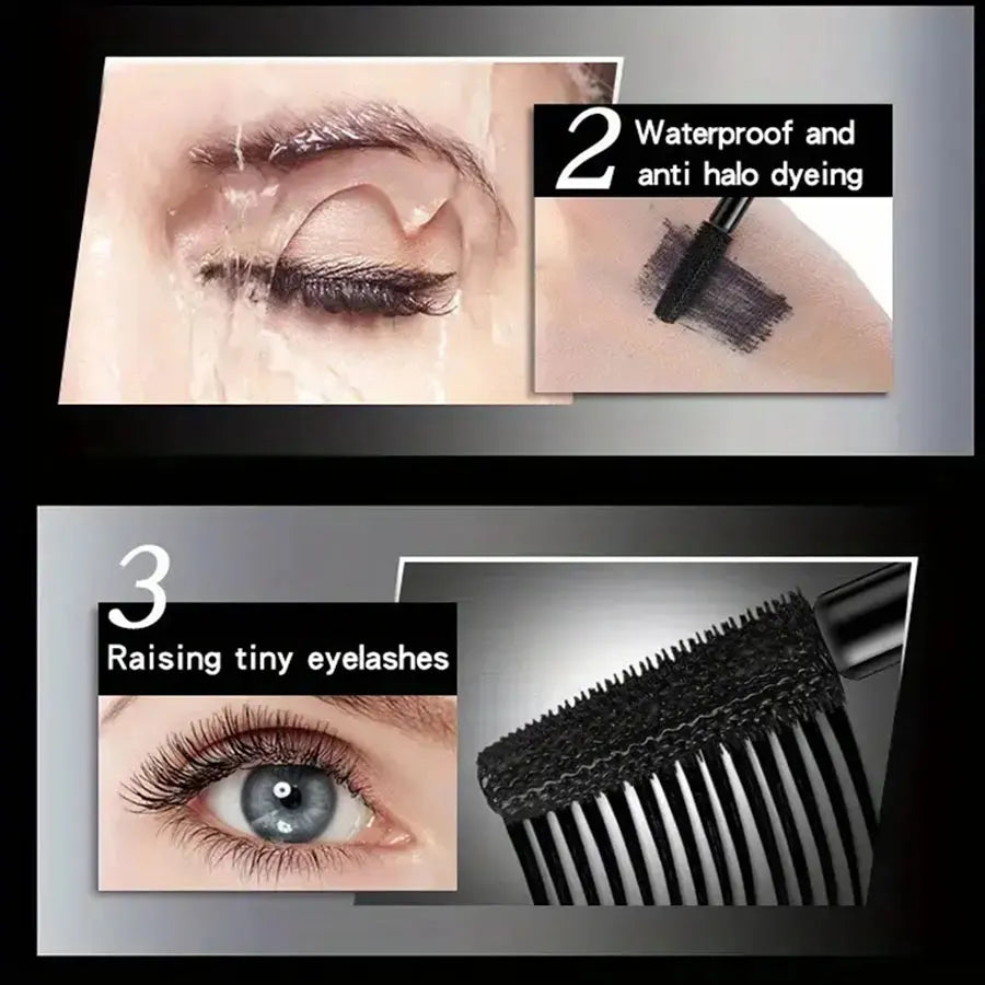 4D Waterproof Mascara, Thick, Long, Curled, Long Lasting, 50h