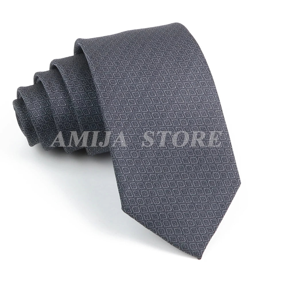 Cà vạt nam cao cấp chấm bi xám 6.5cm thời trang