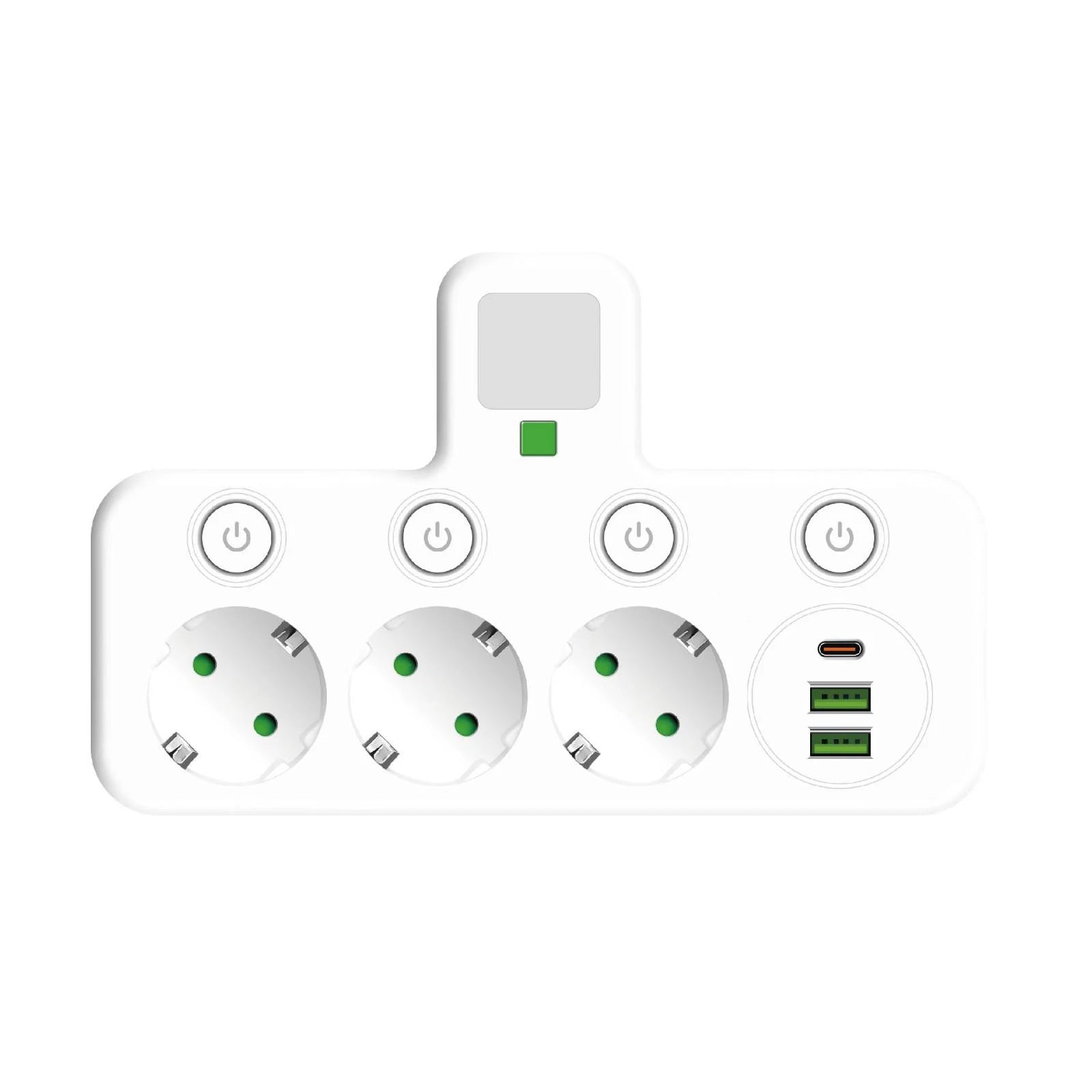 Ổ Cắm Đa Năng 6in1: 3 AC, 2 USB, 1 Type-C, Sạc Không Dây