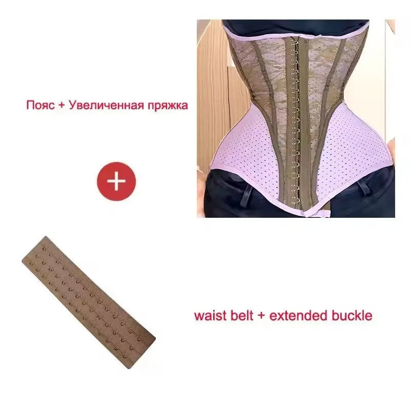 Áo Nịt Bụng Cao Cấp 5XS-4XS 25 Xương Thép Fajas Latex - Daisan Mart