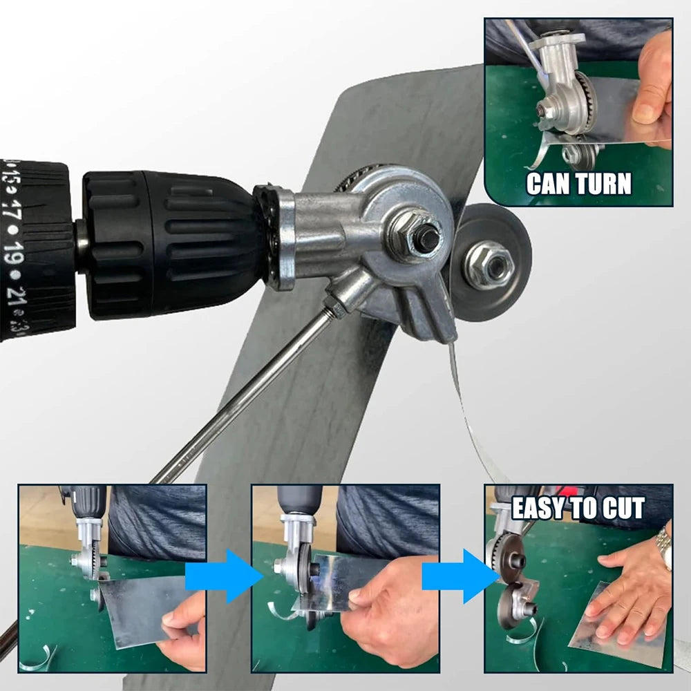 Electric Drill Plate Cutter Metal Nibbler Drill Attachment For DIY Sheet Metal Knife for Cutting Iron Steel Copper Aluminum