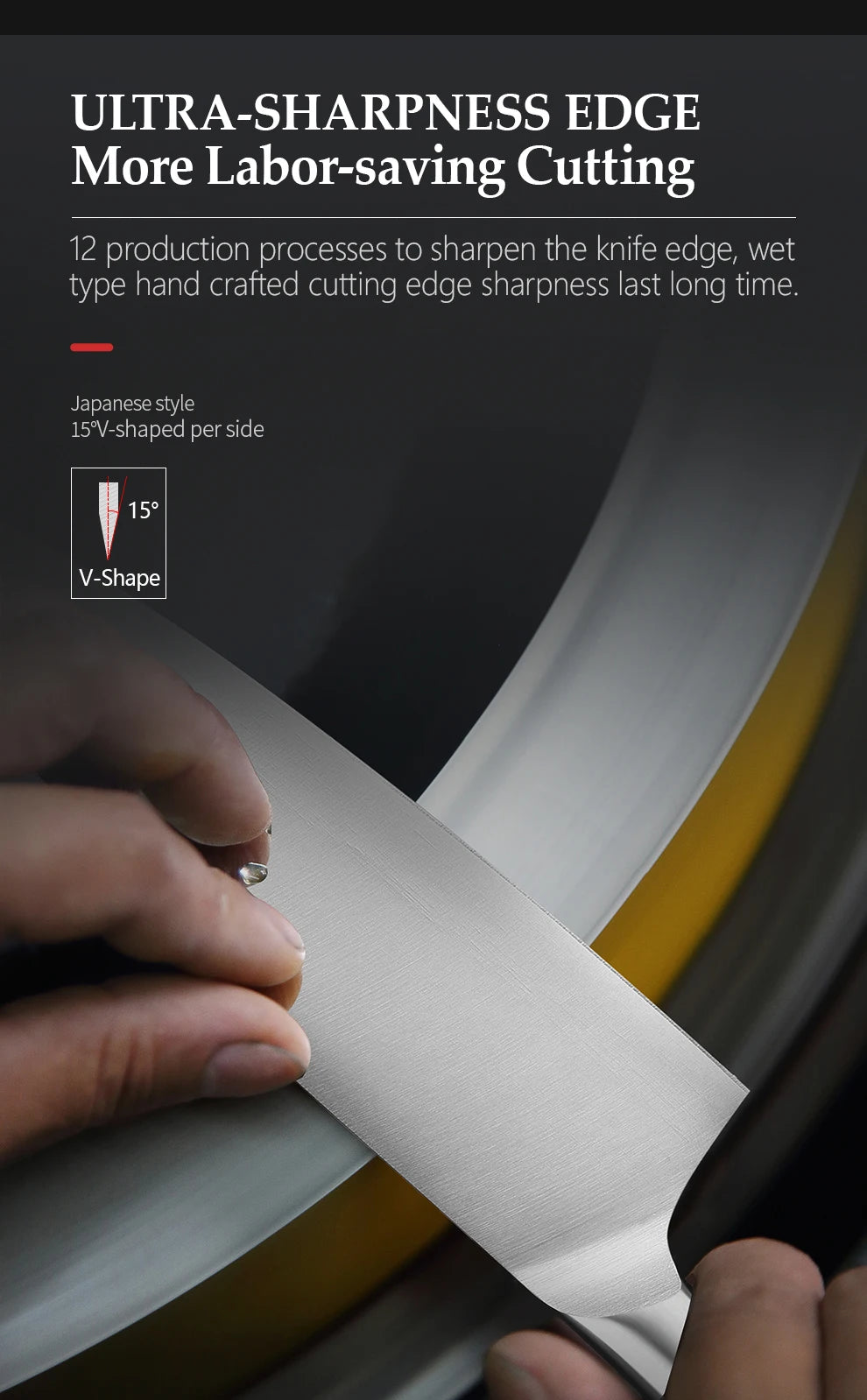 Set of 6 XINZUO Multi-Purpose Stainless Steel Kitchen Knives