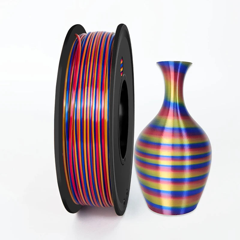 250g 500g 1Kg PLA Silk Blue green twist Two Color 3D Printer Filament 1.75mm Dual Color blue silver 3D Printing Material 250gx4