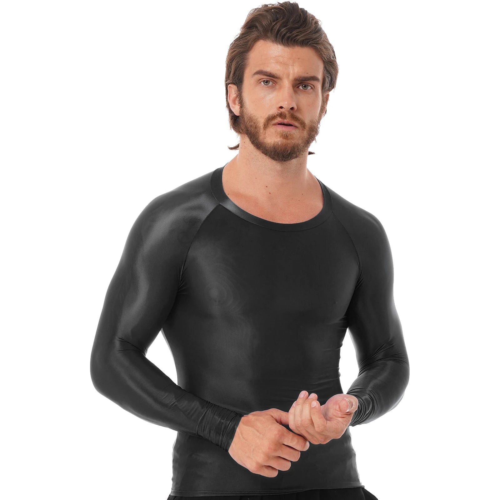 Men's Breathable Long Sleeve Thin Soccer Sports Shirt