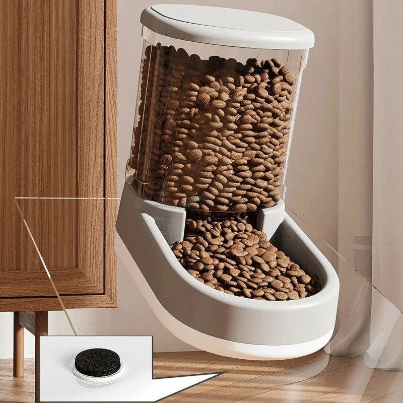 3.8L Large Capacity Pet Feeder Water Modern Design Dispenser Food Grade PP Material Anti Slip Bottom Design for Dog Cat Feeding - Daisan Mart