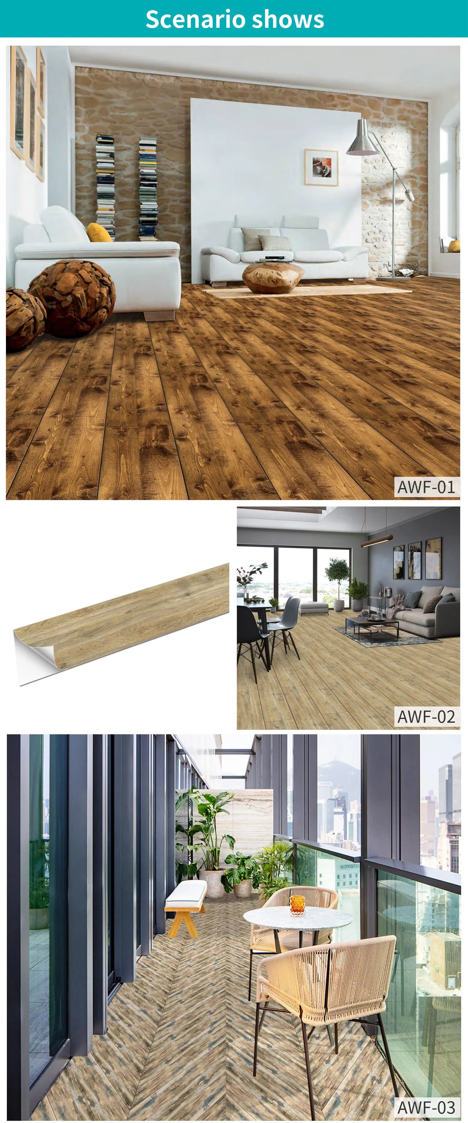 1/5/10/15 Pcs Peel And Stick Floor Tiles, Self-Adhesive Wall Tilse, Waterproof Wall Stickers, Flooring, 6 Inch X 36 Inch
