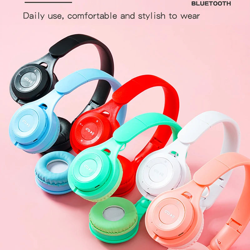 Foldable Bluetooth headphones for kids with standard sound