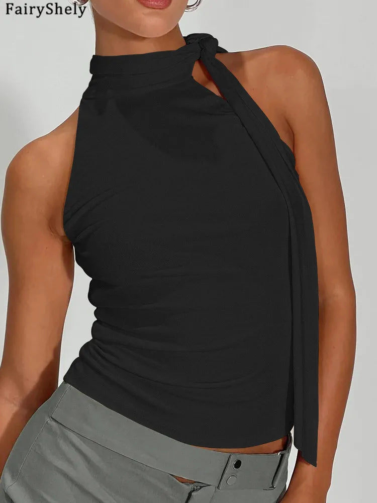 Sexy Fairyshely Off-the-Shoulder Bow Croptop 2025