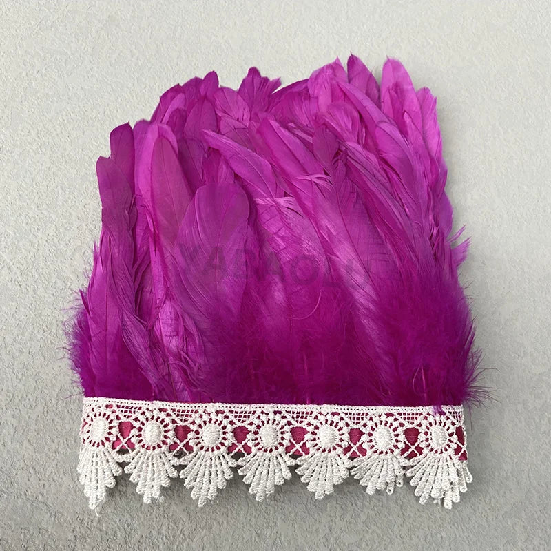 Natural Feather Sleeve Cuffs Gloves Party Cosplay Lace Wrist Cuffs Fur Sleeve Furry Accessories Carnival Stage Show Costume - Daisan Mart
