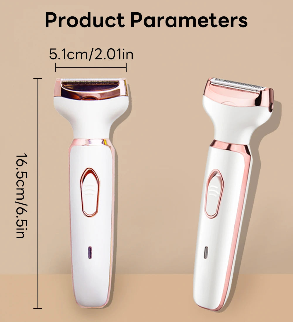 4 in 1 Electric Epilator Painless Bikini Eyebrow Nose for Women Facial Hair Removal Trimmer Face Body Female Shaver Depilator