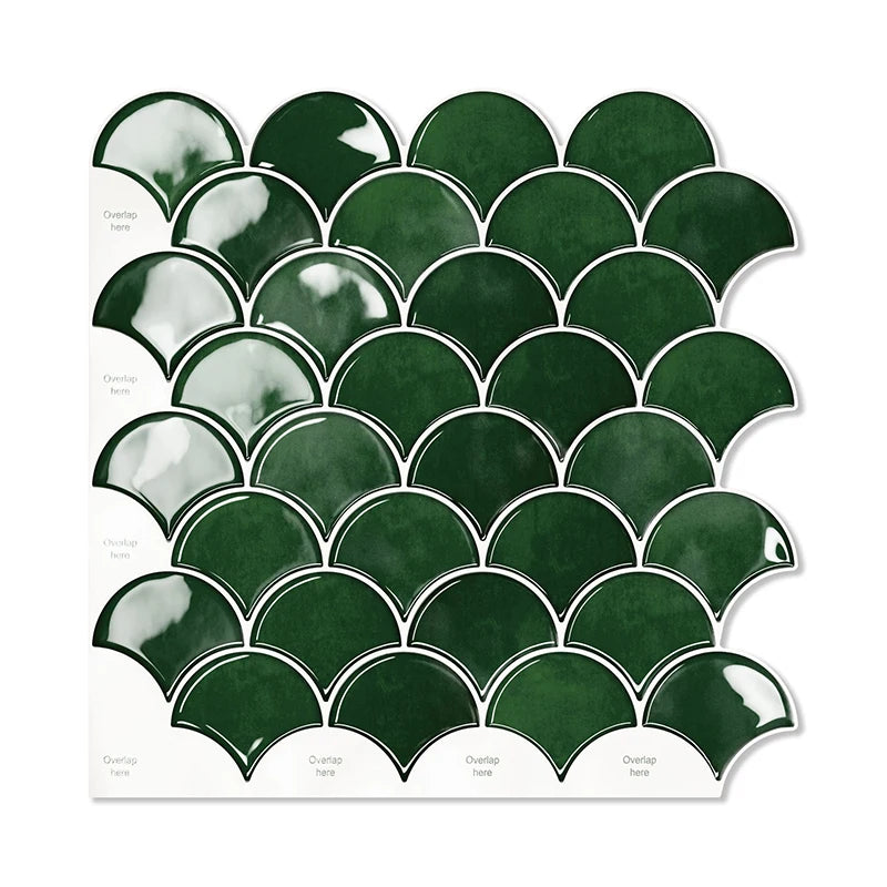 1pc Self Adhesive Wall Tiles Heat Resistant Peel Stick Kitchen Backsplash Waterproof Stickers Tile Sheet For Home Decor