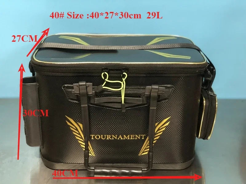 36cm 40cm 45cm Thicken EVA Live Fish Box Unfoldable Fishing Bait Tank Bucket Camping Outdoor Fishing Tackle Equipment
