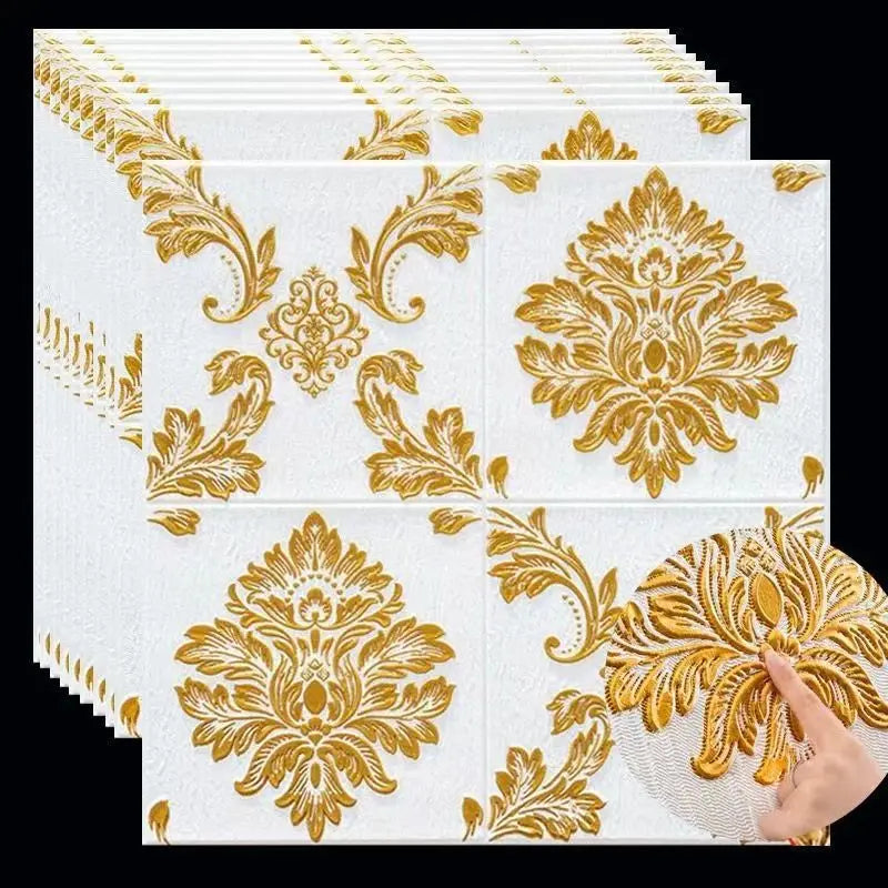 3D three-dimensional wall sticker wallpaper self-adhesive waterproof wallpaper bedroom foam brick background wall