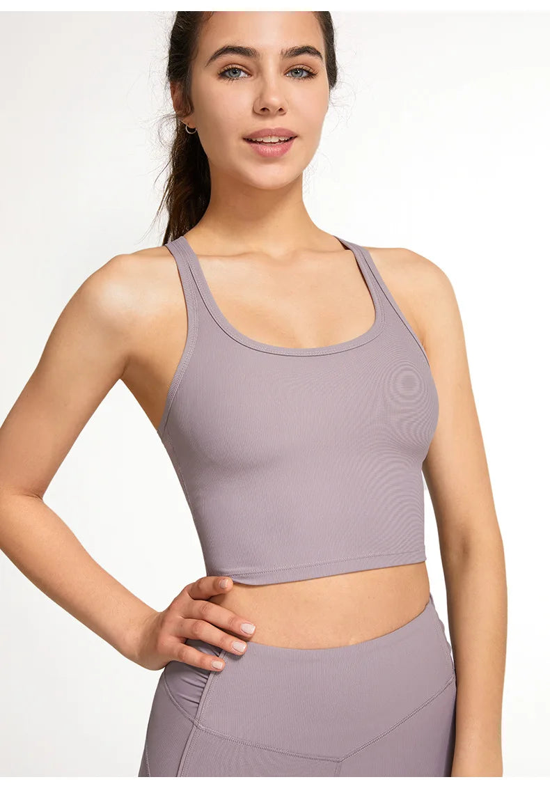 Áo Tập Yoga & Chạy Bộ Hở Lưng Dây Chéo Nữ Tính - Daisan Mart