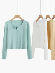 Women's Cardigan 2025 Thin, Light, Long Sleeve, Short Style