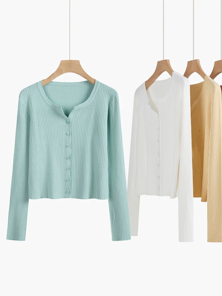 Women's Cardigan 2025 Thin, Light, Long Sleeve, Short Style