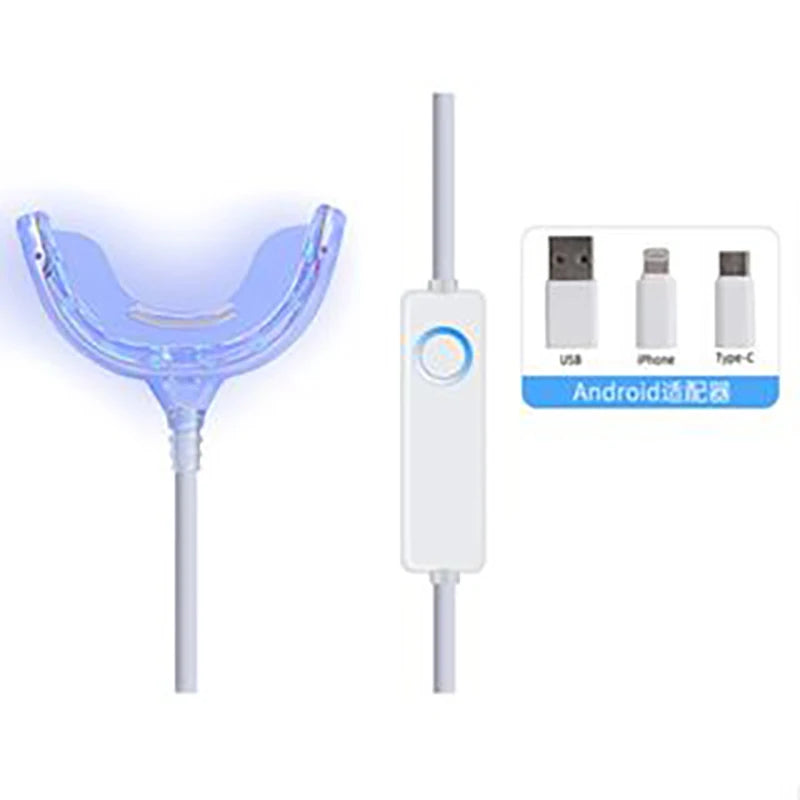 Teeth Whitening Set Cold Light Beauty Instrument Effectively Removes Yellow Tooth Stains USB Type Lamp
