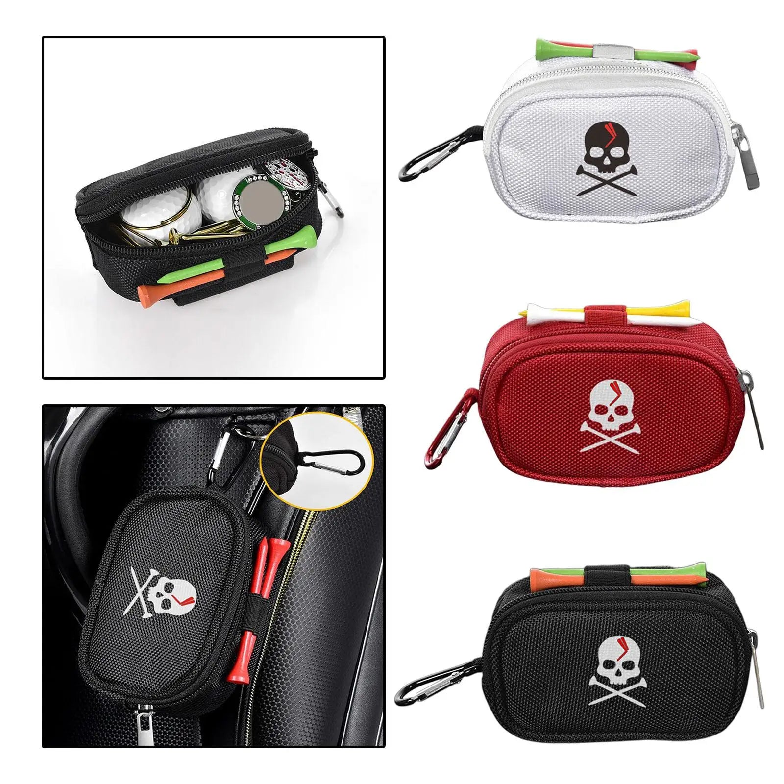 Convenient Golf Ball Pouch with Zippered Waist