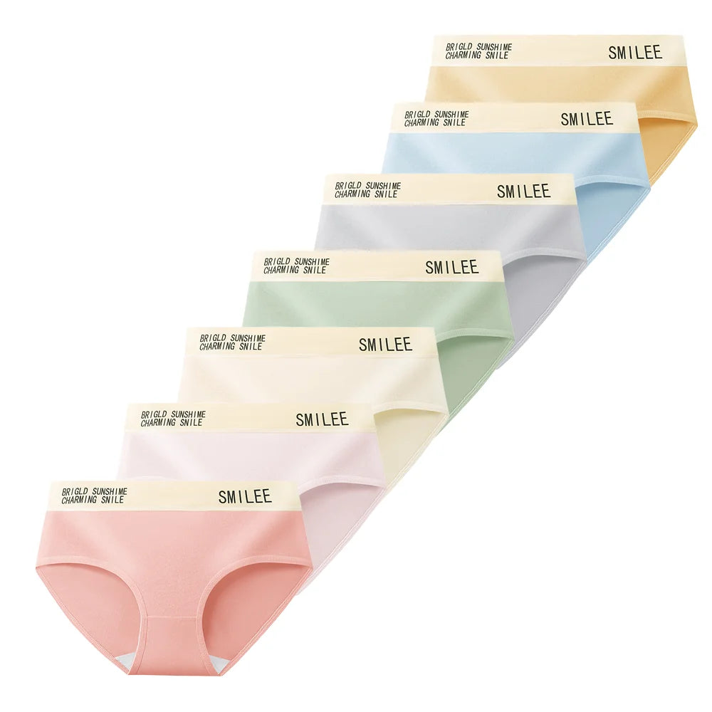Soft Antibacterial Cotton Women's Underwear - 7 Pieces