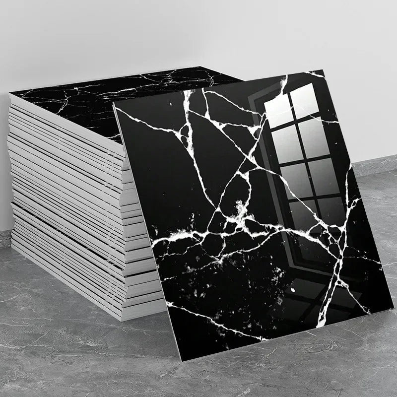 Peel and Stick Floor Tile Stickers Waterproof Vinyl Flooring Marble Vinyl Tiles for Kitchen Bedroom Laminate Flooring Bathroom